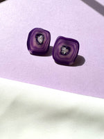 Load image into Gallery viewer, Amethyst geode studs
