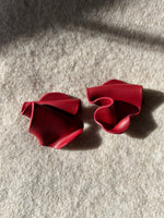 Load image into Gallery viewer, Folded studs - deep red
