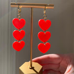 Load image into Gallery viewer, Triple heart dangles (options available)
