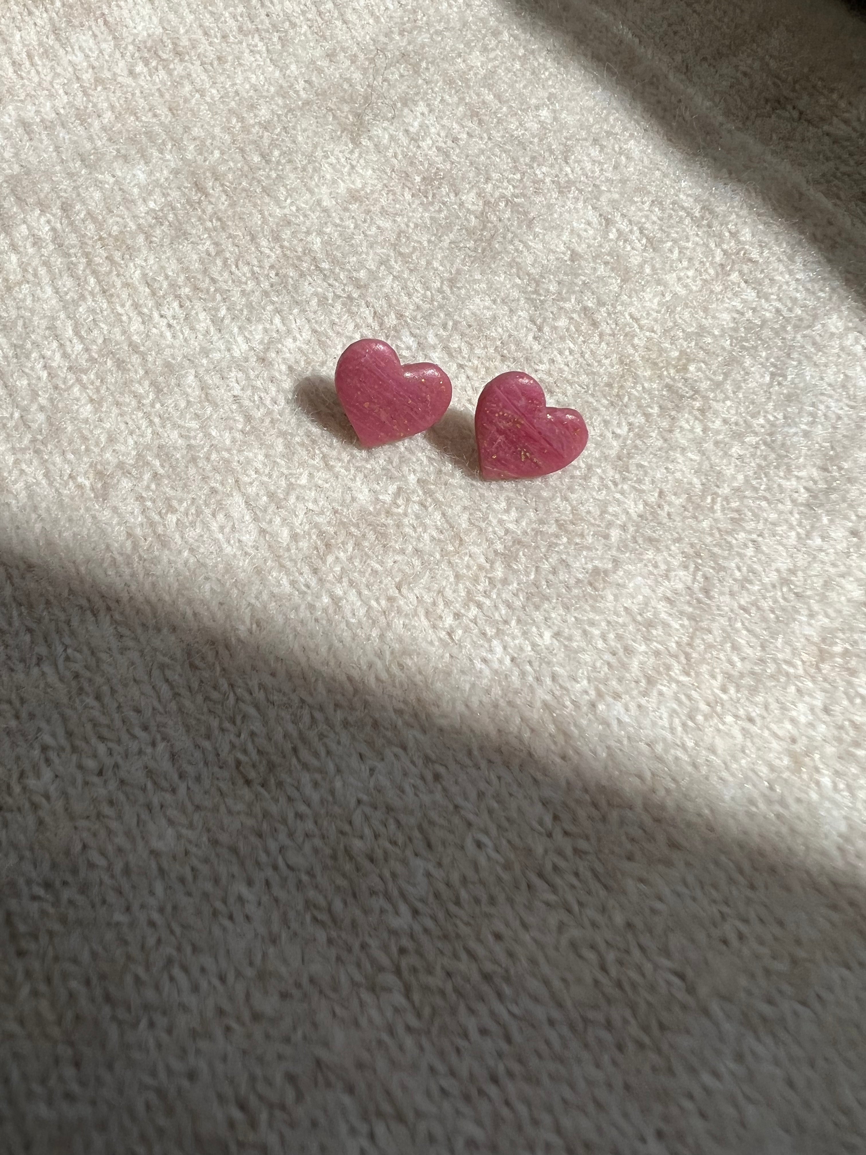 Heart studs