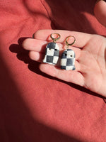 Load image into Gallery viewer, Mini ghost beads - gold filled huggie
