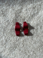 Load image into Gallery viewer, Folded studs - deep red
