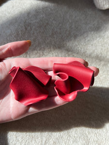 Folded studs - deep red